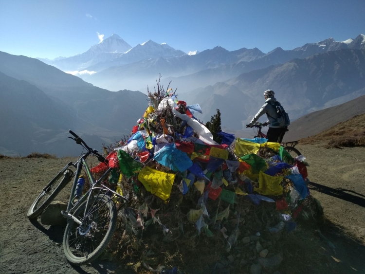 Tijdens afdaling vanaf Muktinath